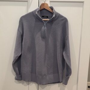 Women's Gray Zip-Up Sweater